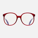 An image of the 1395 Optical Round Glasses (Small) Lipstick Red frame frontal view with arms closed