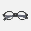 An image of the 1396 Optical Rectangle Glasses Black frame frontal view with arms closed