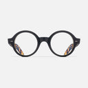 An image of the 1396 Optical Rectangle Glasses Black on Camo frame frontal view with arms open