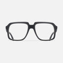 An image of the 1397 Optical Square Glasses Black frame frontal view with arms open