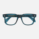 An image of the 1399 Optical Square Glasses Deep Teal frame frontal view with arms closed