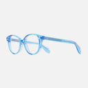 An image of the 1400 Round Optical Glasses Blue Crystal frame side view with arms open