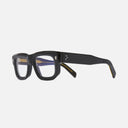 An image of the 1402 Square Optical Glasses Black frame side view with arms open