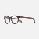 An image of the 1405 Round Optical Glasses Brown Crystal frame side view with arms open