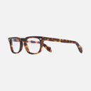 An image of the 1406 Square Optical Glasses Brown Havana frame side view with arms open