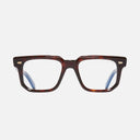 An image of the 1410 Square Optical Glasses Dark Turtle frame frontal view with arms closed