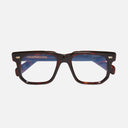 An image of the 1410 Square Optical Glasses Dark Turtle frame frontal view with arms closed