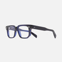 An image of the 1410 Square Optical Glasses Classic Navy Blue frame side view with arms open