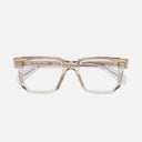 An image of the 1410 Square Optical Glasses Sand Crystal frame frontal view with arms closed