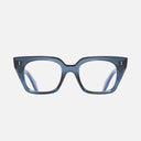 An image of the 1411 Cat Eye Optical Glasses Deep Blue frame frontal view with arms open
