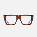 An image of the 1414 Rectangle Opticals Dark Turtle frame frontal view with arms open