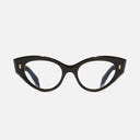 An image of the 1417 Cat Eye Opticals Black on Crystal frame frontal view with arms open