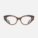 An image of the 1417 Cat Eye Opticals Brown Crystal frame frontal view with arms open