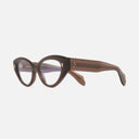 An image of the 1417 Cat Eye Opticals Brown Crystal frame side view with arms open