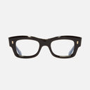An image of the 1419 Rectangle Optical Glasses Black frame frontal view with arms open