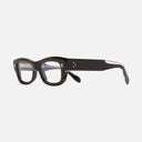 An image of the 1419 Rectangle Optical Glasses Black frame side view with arms open
