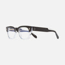 An image of the 1421 Rectangle Opticals Black frame side view with arms open