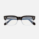 An image of the 1421 Rectangle Optical Glasses Black frame frontal view with arms closed