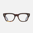An image of the 1421 Rectangle Opticals Multi Havana frame frontal view with arms open