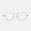 An image of the Pelham 1430 Round Opticals in Silver frame frontal view with arms open
