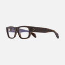 An image of the 9043 Rectangle Opticals Dark Havana frame side view with arms open