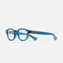 An image of the 9290 Round Opticals Tribeca Teal frame side view with arms open