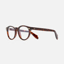 An image of the 9378 Round Opticals Havana frame side view with arms open
