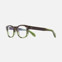 An image of the 9389 Square Opticals Gradient Green frame side view with arms open