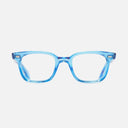 An image of the 9521 Square Opticals (Small) Blue Crystal frame frontal view with arms open