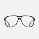 An image of the 9782 Aviator Opticals Black on Havana frame frontal view with arms open
