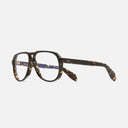An image of the 9782 Aviator Opticals Black on Havana frame side view with arms open