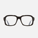An image of the 9852 Rectangle Opticals Black frame frontal view with arms open