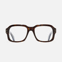 An image of the 9852 Rectangle Opticals Dark Havana frame frontal view with arms open