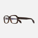An image of the 9852 Rectangle Opticals Dark Havana frame side view with arms open