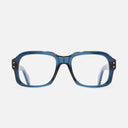 An image of the 9852 Rectangle Opticals Deep Blue frame frontal view with arms open