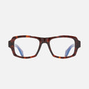 An image of the 9894 Rectangle Opticals in Dark Turtle frame frontal view with arms open