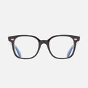 An image of the 9990 Round Opticals Purple on Black frame frontal view with arms open