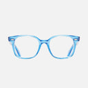 An image of the 9990 Round Opticals Blue Crystal frame frontal view with arms open