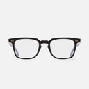 An image of the GR10 Square Opticals in Black frame frontal view with arms open