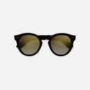 An image of the 0734V2 Kingsman Round Sunglasses in Black on Camo frame frontal view with arms closed