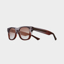 An image of the 1339 D-Frame Sunglasses in Reverse Grad Sherry frame side view with arms open