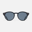 An image of the 1378 Round Sunglasses Black on Camo frame frontal view with arms open