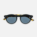 An image of the 1378 Round Sunglasses Black on Camo frame frontal view with arms closed