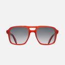 An image of the 1394 Aviator Sunglasses (Small) in Rouge frame frontal view with arms open