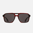 An image of the 1394 Aviator Sunglasses Nolita Havana frame frontal view with arms open