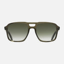 An image of the 1394 Aviator Sunglasses Olive frame frontal view with arms open