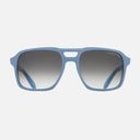 An image of the 1394 Aviator Sunglasses Solid Light Blue frame frontal view with arms open