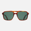 An image of the 1394 Aviator Sunglasses Honey Havana frame frontal view with arms open