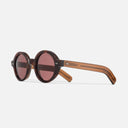 An image of the 1396 Rectangle Sunglasses Vintage Sunburst frame side view with arms open