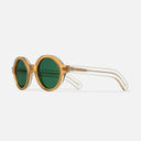An image of the 1396 Rectangle Sunglasses Bi-Layer Butterscotch frame side view with arms open